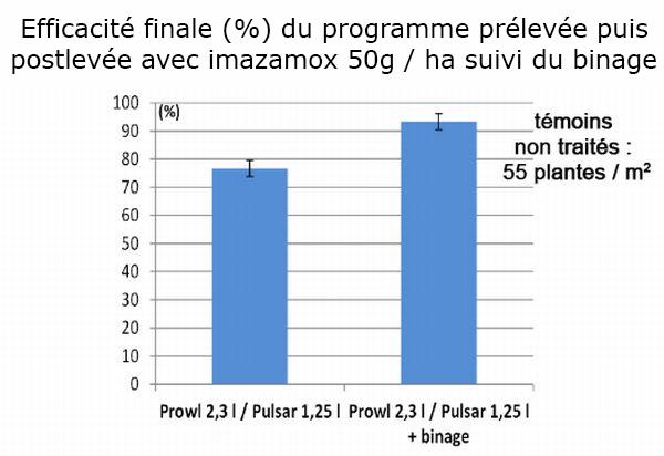 efficacité binage contre ambroisie avec imazamox