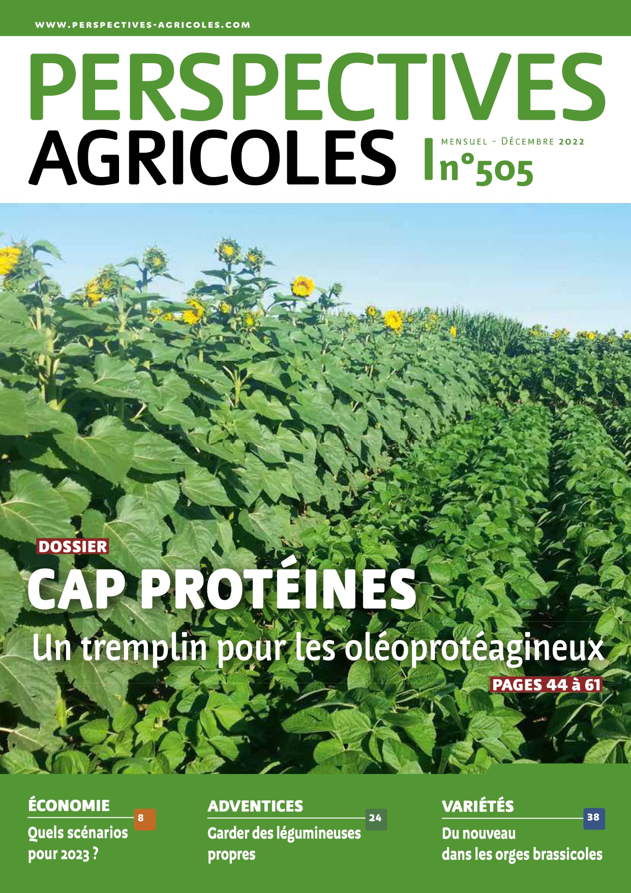 Cap Protéines - Un tremplin pour les oléoprotéagineux - Perspectives agricoles