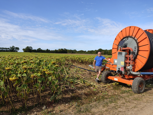 Irrigation du tournesol : expérience d’un agriculteur en Poitou-Charentes