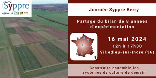 L’ensemble des équipes de la région Centre-Val de Loire de Terres Inovia, d’Arvalis & leurs partenaires, vous invite à la journée de visite de la plateforme Syppre Berry (repas offert).